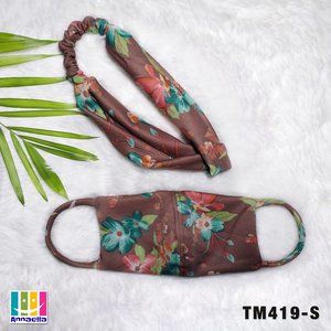 Annaella Headband / Turban & Face Mask Set, TM419S